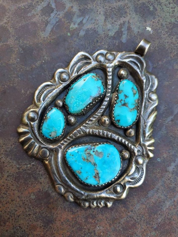 Native American Horace Iule Zuni Turquoise Pendant