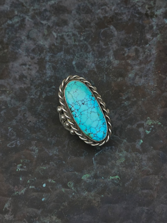 Native American Navajo #8 Turquoise Ring - image 3