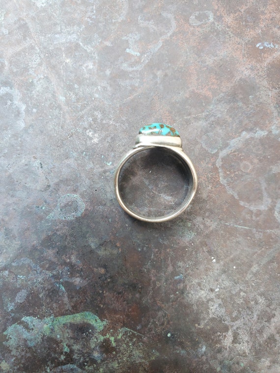 Early Native American Navajo Turquoise Ring - image 7