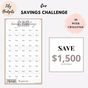 Car Savings Challenge Insert