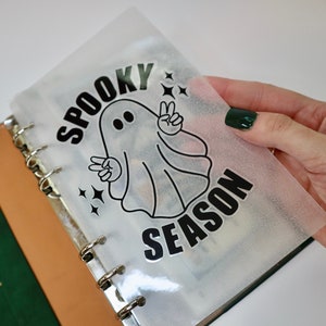 Laminated Vellum A6 / A7 Dashboard | Cash Envelope Binder Dashboard | Customizable | Spooky Season | Halloween Themed Dashboard