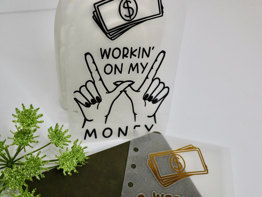Laminated Vellum A6 Dashboard Workin' on My Money Cash Envelope Binder