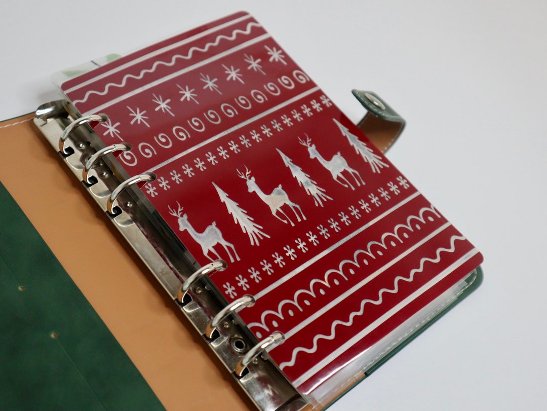 Laminated Vellum A6 Dashboard Holiday Pattern Seasonal Christmas Cash