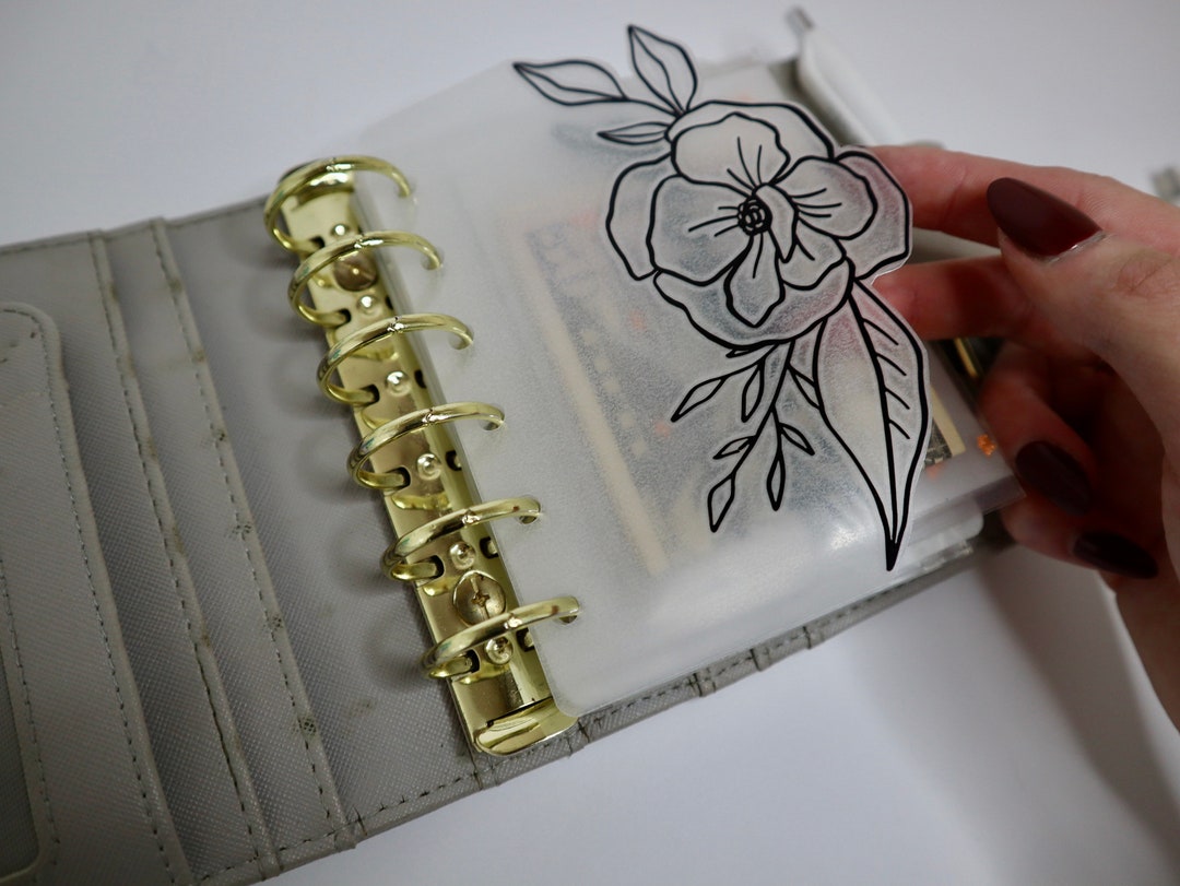 Laminated Vellum A7 Dashboard Floral Liveedge Cash Envelope Binder