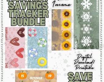 Yearly/Monthly Savings Tracker Inserts! | Save 550 Dollars Over A Year! | Monthly Low Income Savings Challenges | Fun & Colorful Challenge