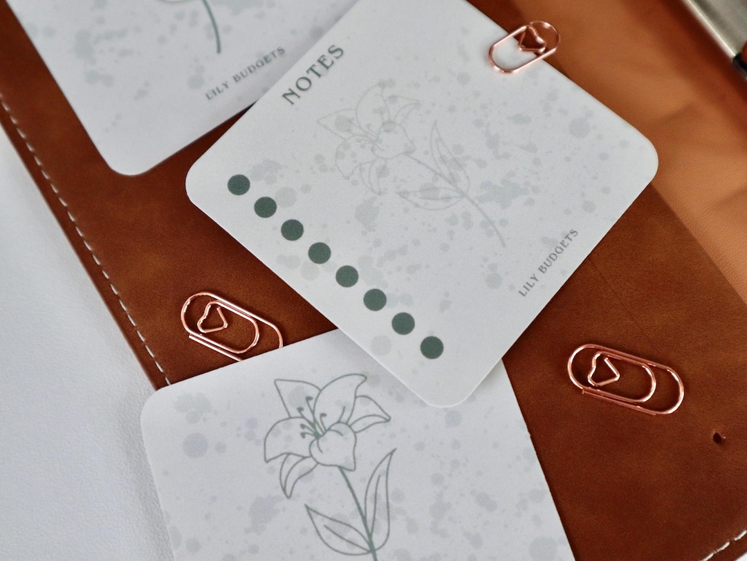 Journaling Card | Notes Page Marker | Budgeting Binder Note Card ...