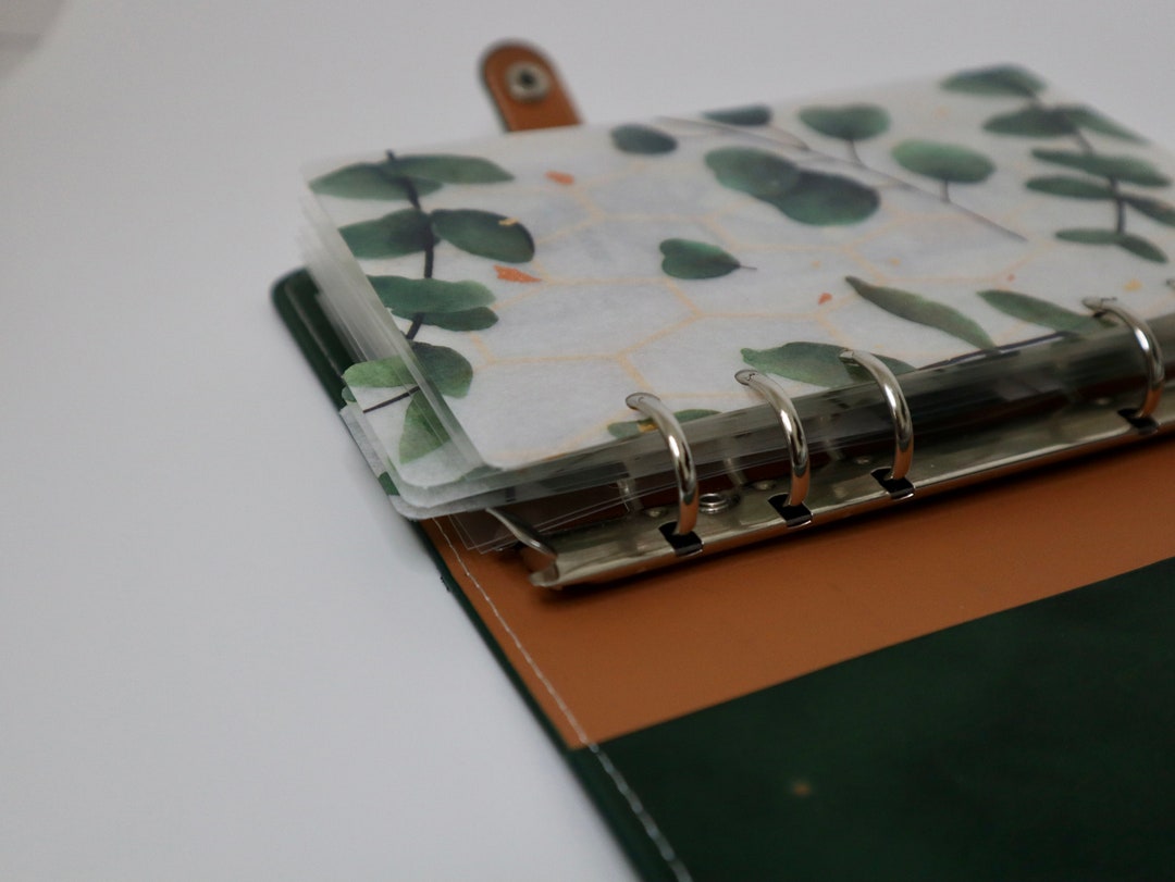 Laminated Sheer A6 Dashboard & Bookmarks Cash Envelope Dashboard W Gold