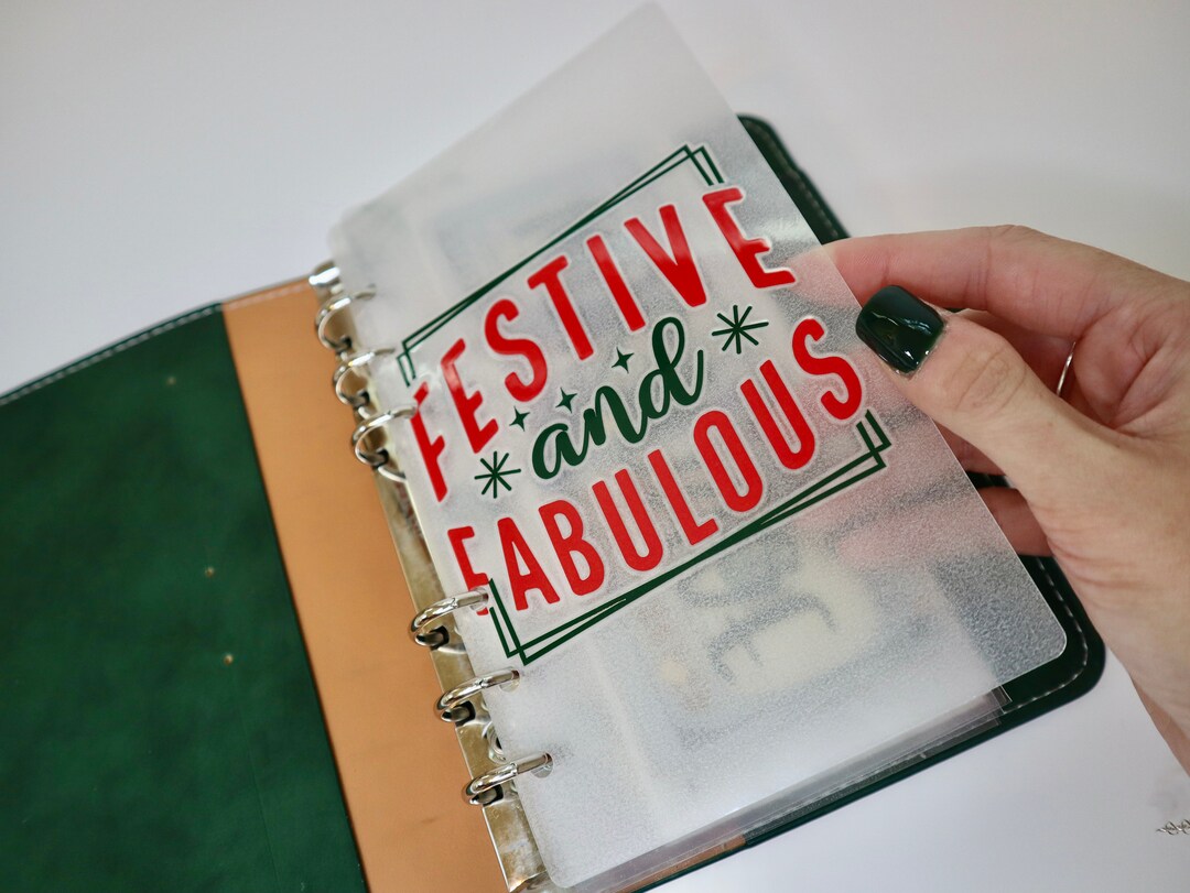 Laminated Vellum A6 / A7 Dashboard Cash Envelope Binder Dashboard