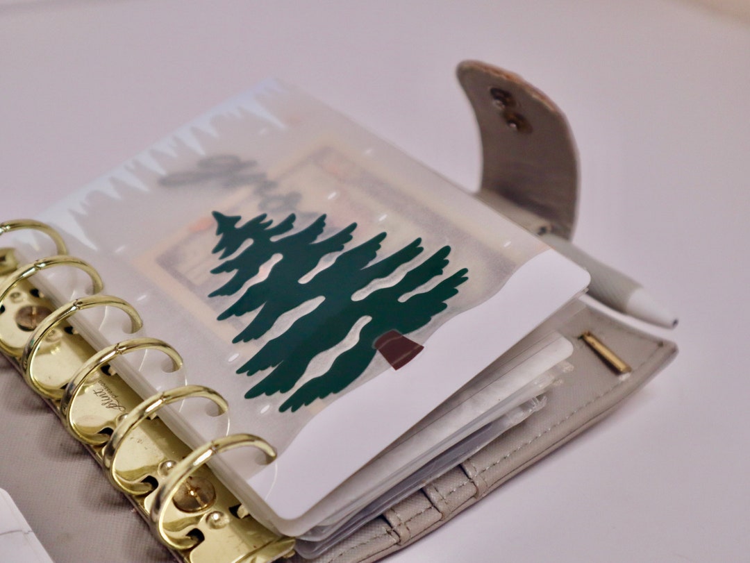 Laminated Vellum A7 Dashboard Winter Seasonal Winter Cash Envelope