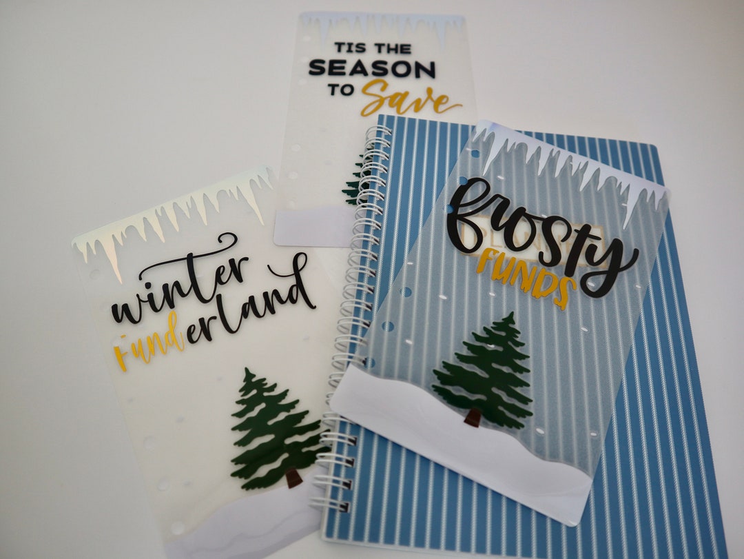 Laminated Vellum A6 Dashboard Winter Seasonal Winter Cash Envelope