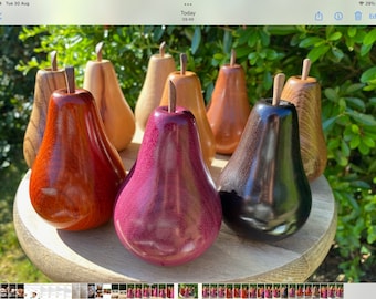 Handmade Wooden Pears