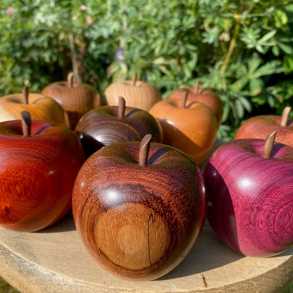 Handmade Wooden Apples