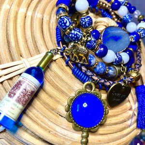 Sodalite & White Agate Set
