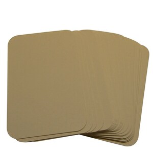100 Ivory Rounded Blank Business Cards 250gsm, Stamp, Print, ATC. Matt Card