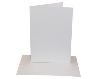 A6 / C6 White Card Blanks & Envelopes x 50 Per Pack