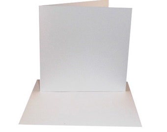 7x7 White Card Blanks & Envelopes x 25 Per Pack