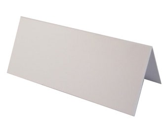 100 X Smooth White Blank Table Name Place Cards For Weddings & Parties