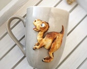 Toothless, Night Fury, Dragon mug,Dragon figure, Gift for children,Dragon Sculpture,Dragon Gift,Cup of tea,A cup with decor of polymer clay