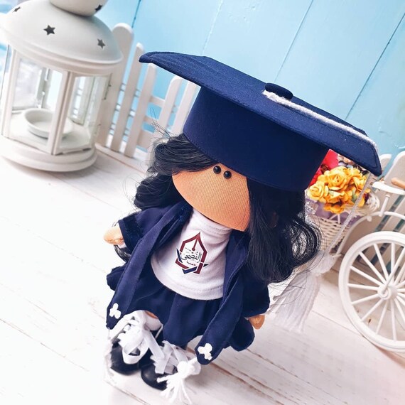 Personalized Graduation Portrait Doll In Gown And Cap With Etsy