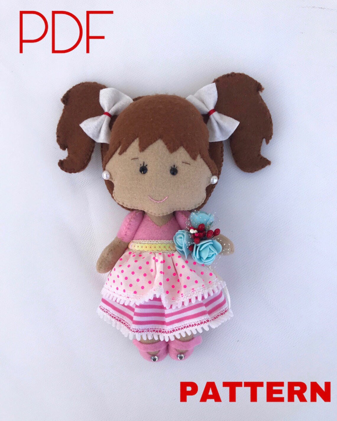 Felt Doll Pattern Pocket Doll PDF Cloth Doll Pattern Doll - Etsy