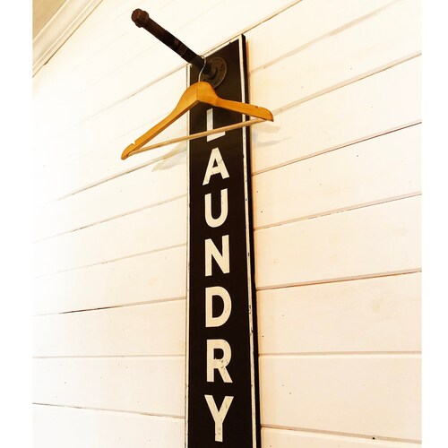 Laundry Room Hanger 7 X 35 Incheswhite Laundry Room Sign Etsy
