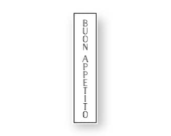 Buon Appetito Italian Kitchen Sign: Vertical Wall Decor