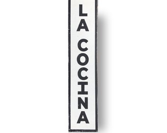 La Cocina- Vertical Kitchen sign- Hispanic Kitchen sign,  Spanish kitchen sign 29x6.5