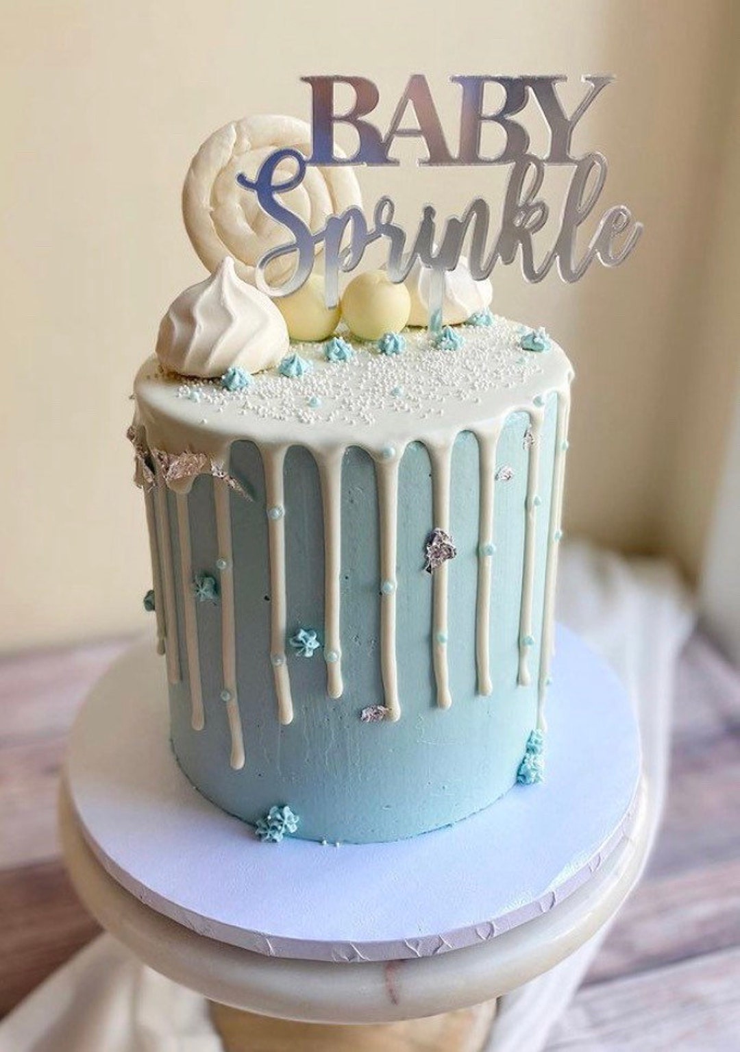 Baby Sprinkle Cake Topper in Wood or Acrylic