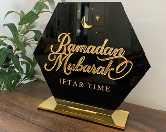 Acrylic Ramadan Mubarak Tabletop Sign