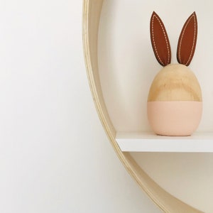 Wooden Bunny Eggs and Wooden Eggs - Personalised Easter Decoration - Scandi Home Decor