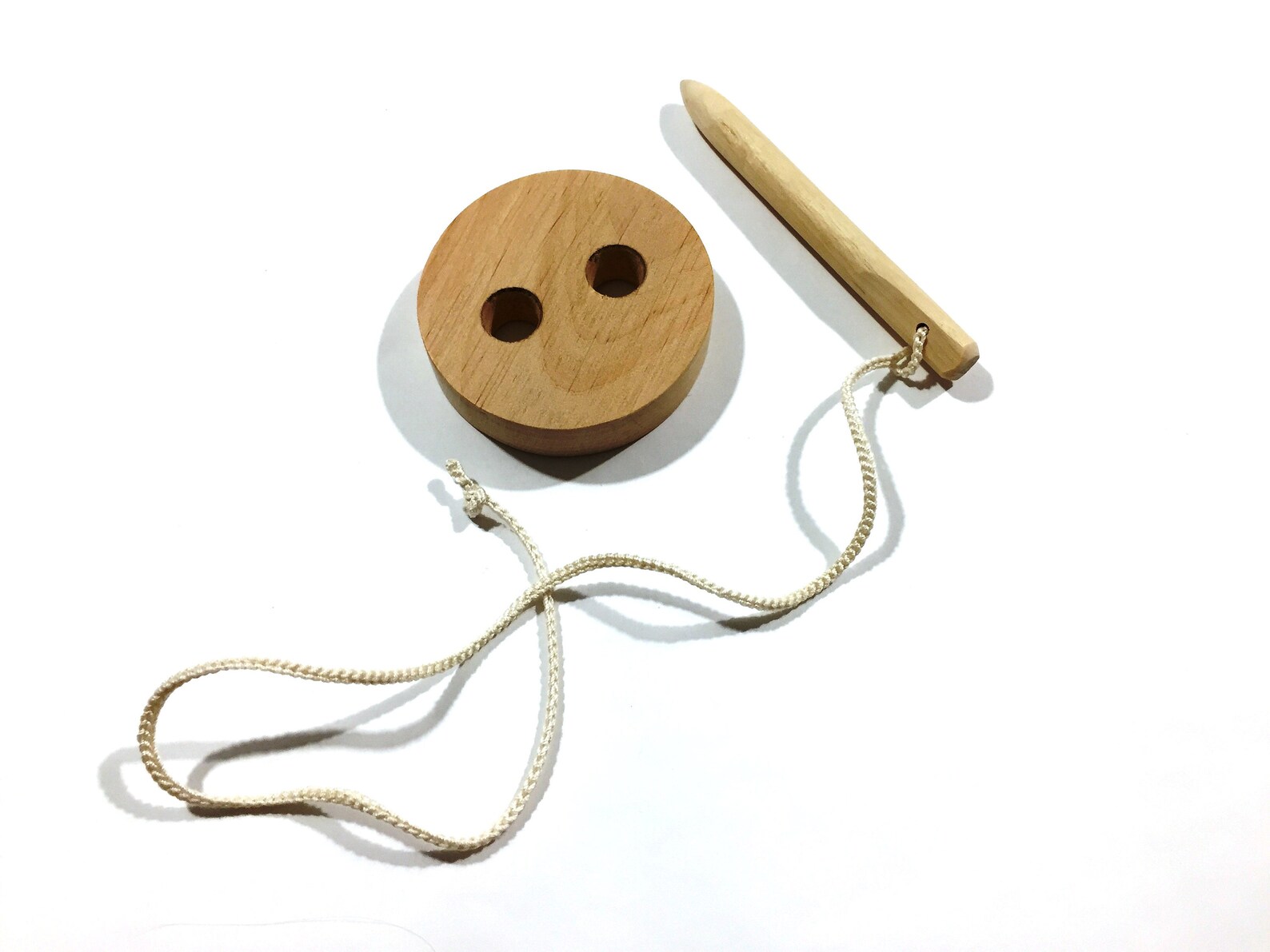 Lacing Button With Needle Lacing Toy Educational Toys Etsy