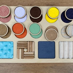 Panneau texturé pour chambre sensorielle - Panneau sensoriel Montessori avec différentes textures, jouets de développement et de rééducation pour enfants et adultes