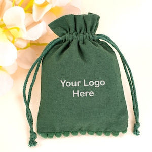 100 Personalized Jewelry Packaging Pouch Logo Print Gift Bags | Free Shipping
