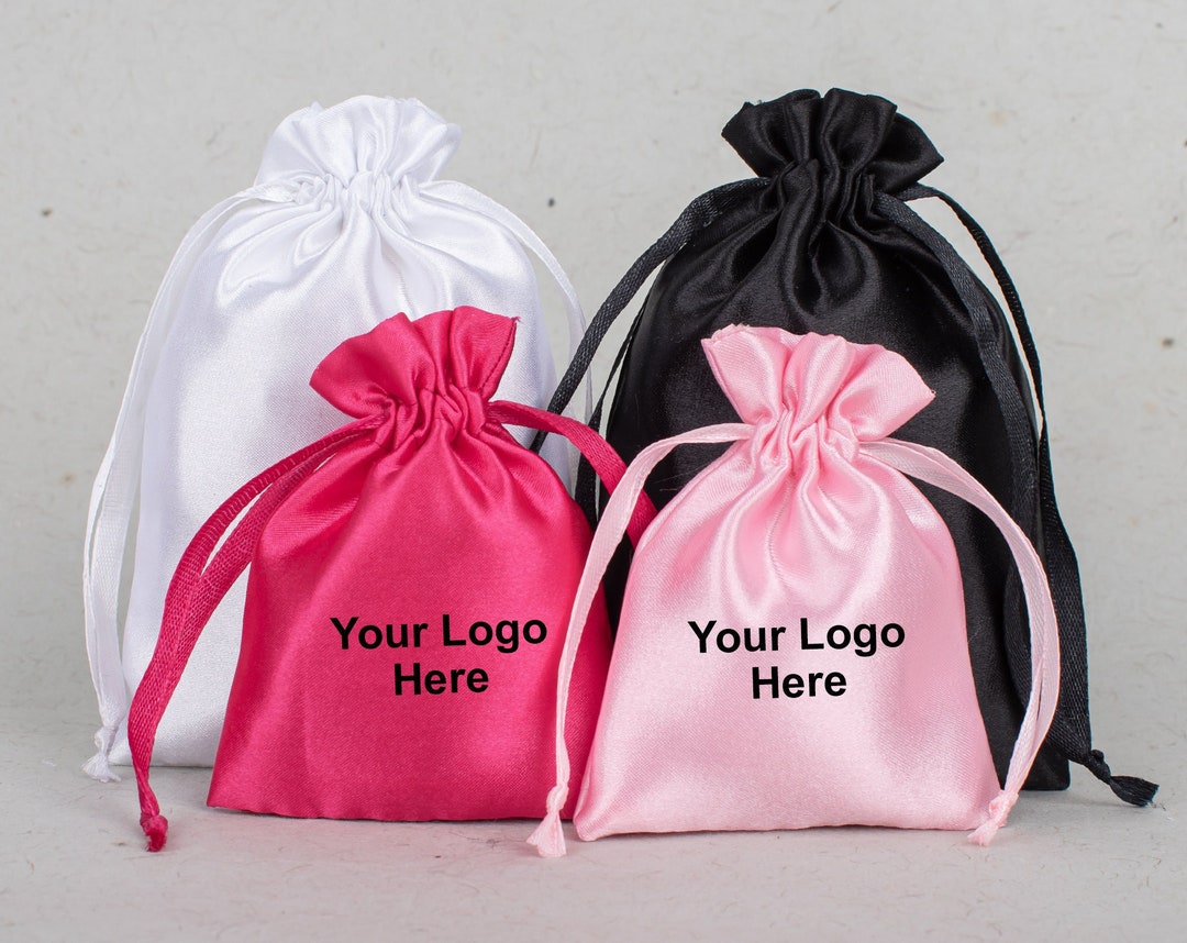 Set of 100 Satin Drawstring Pouch for Jewelry, Cosmetics, and Favors ...
