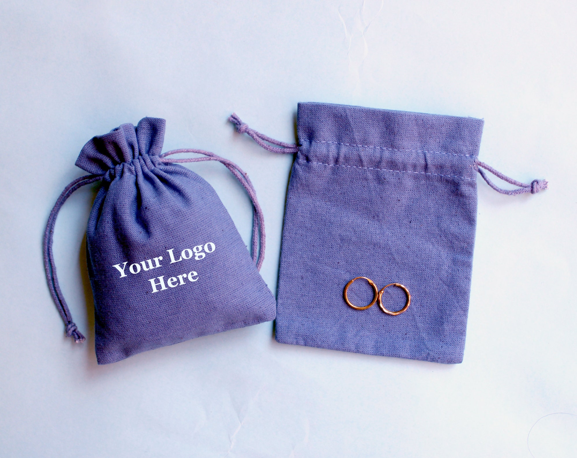 100 Cotton Drawstring Bag, Personalized Logo Wedding Favor Bags ...