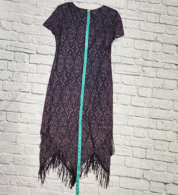 S.L. Fashions Dress Womens Size 12 Vintage Fringe… - image 8