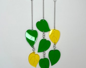 Pothos Leaves Acrylic Hanger - Suncatcher Window or Hanging Decor