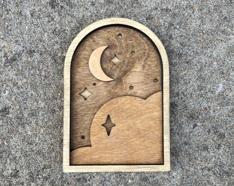 Moon Window Shadow Box