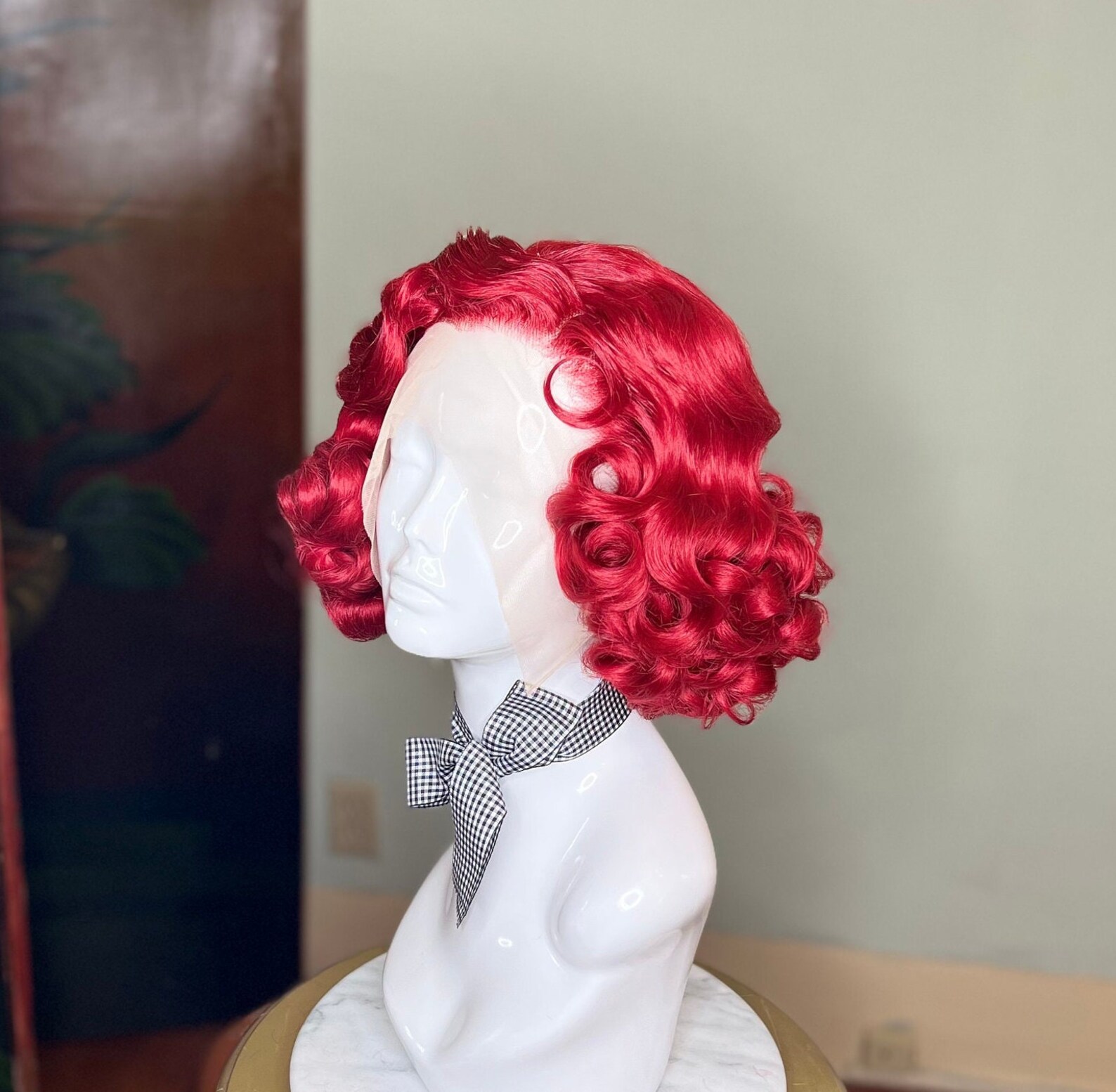 Ruby Red Finger Waves Wig, 1920s 1930s Hairstyle! Be a Flapper in This ...