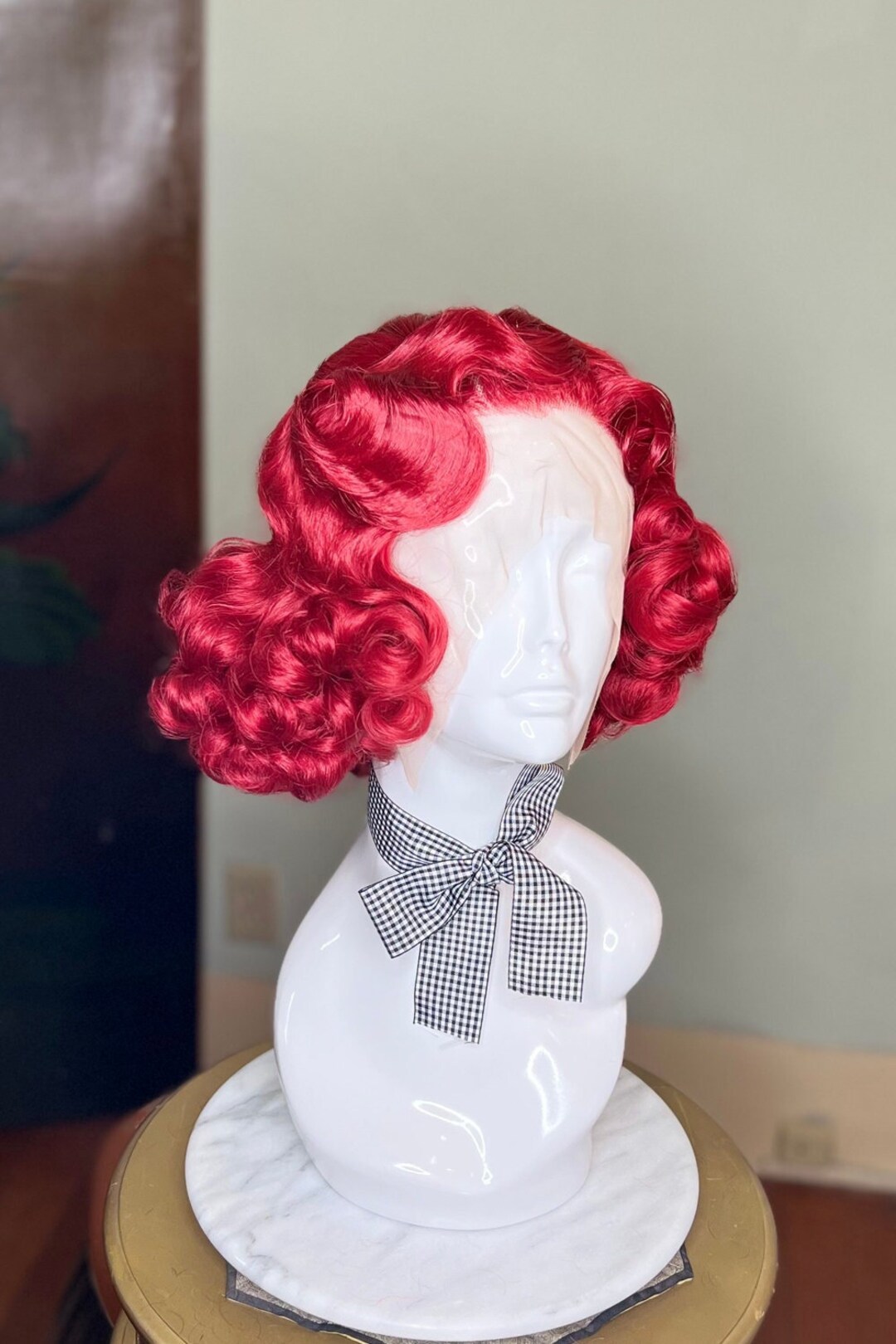 Ruby Red Finger Waves Wig, 1920s 1930s Hairstyle! Be a Flapper in This ...