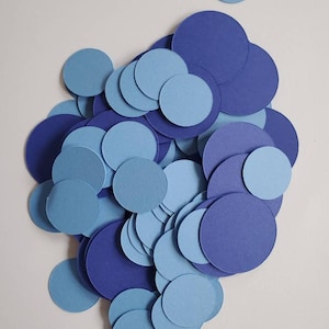 Blue Colored Circle Confetti, Birthday Confetti, Table Decoration