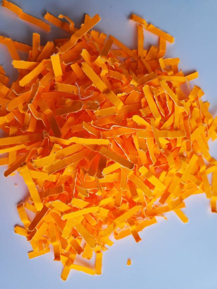 Neon Orange Packaging Shred Crinkle Cut Paper Orange Shred Etsy