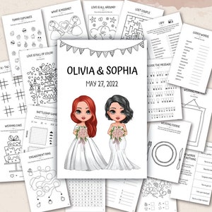 Lesbian Wedding Activity Book for Kids Printable | Lesbian Wedding Ideas | Wedding Coloring Book | LGBTQ Mrs & Mrs Wedding Coloring Pages