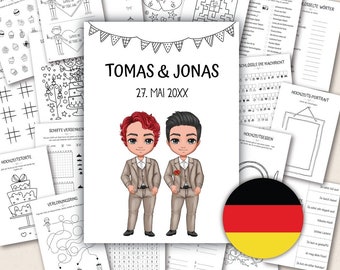 GERMAN - Gay Kinder Hochzeit Aktivität Buch | LGBTQ Hochzeit Aktivitätenbuch für Kinder zum Ausdrucken Hochzeit Kinder Tisch Ideen | Malbuch