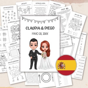 ENGLISH - Libro de Actividades de Boda para Niños / Paquete de Actividades de Boda para Niños / Favores de la Boda de los Niños Rompecabezas