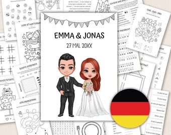 GERMAN - Kinder Hochzeit Aktivitätsbuch | Hochzeit Aktivitätenbuch für Kinder zum Ausdrucken Hochzeit Kinder Tisch Ideen | Hochzeit Malbuch