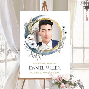 Celebration of Life Poster Funeral Poster Template In Loving Memory Sign Memorial Poster Funeral Welcome Sign Template Funeral Digital Sign