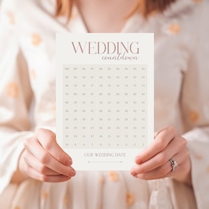 Hochzeitskalender 100 Tage bis zur Hochzeit 100 Tage bis zur Hochzeit Digitaler Countdown Hochzeitsplaner Hochzeitskalender 100 Tage bis zur Hochzeit