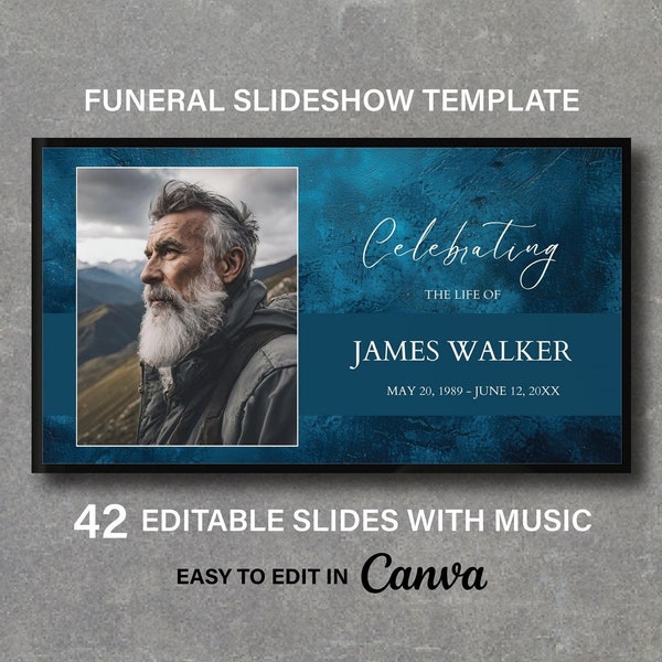 Funeral Slideshow Template in Powerpoint Etsy