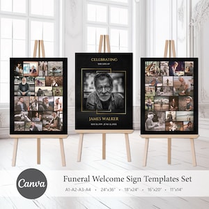 Celebration of Life Poster Funeral Poster Funeral Memory Board Funeral